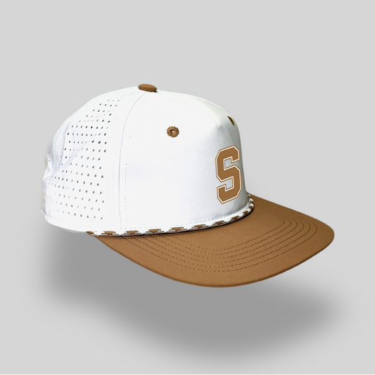 Sliders Perf White/Texas Orange Rope Hat